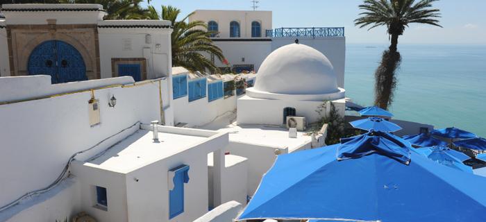 Miasteczka Sidi Bou Said połozone 20 km od Tunisu