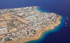 Hotele i plaże w Sharm el Sheikh z lotu ptaka 