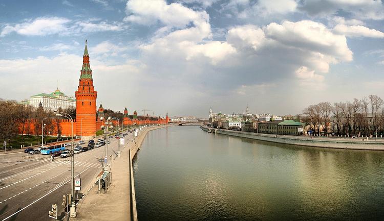 Moskiewska rzeka wiosną