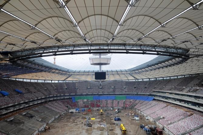 Stadion Narodowy w Warszawie - stan budowy z 14 lipca 2011