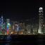 Nocna panorama Hongkongu