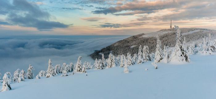 Szczyrk narty. Panorama gór w okolicy Szczyrku