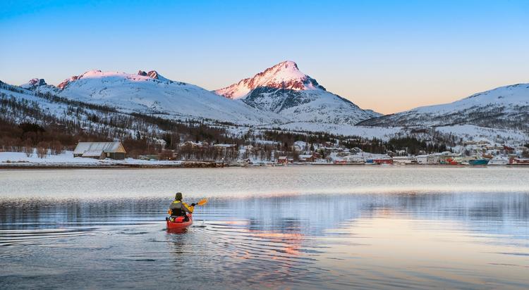 Norwegia Tromso - Kajaki zimą