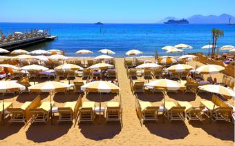 Lazurowe Wybrzeże - plaża w Cannes