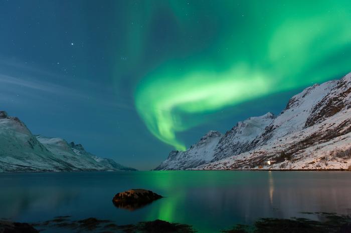 Zorza polarna w Norwegii