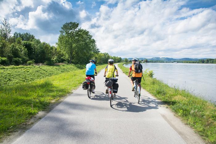 Trasa rowerowa wzdłuż Dunaju w Austrii