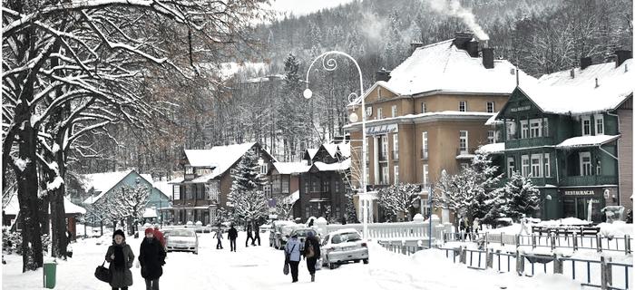 Krynica Zdrój zimą