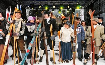 Uczestnicy Ski Retro Festiwal