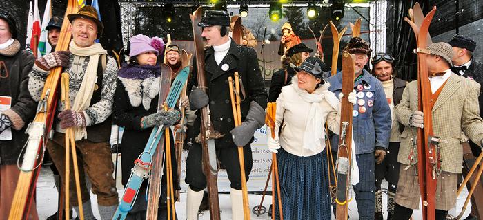 Uczestnicy Ski Retro Festiwal