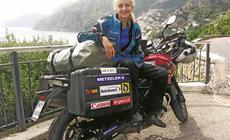 Anna Jackowska podczas motocyklowego wyjazdu do Włoch