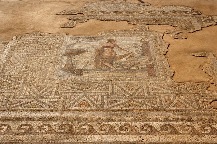 Cypr, Mozaika pzedstawiająca Ledę i łabędzie, w starym Pafos