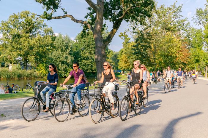 Rowery w Vondelparku w Amsterdamie
