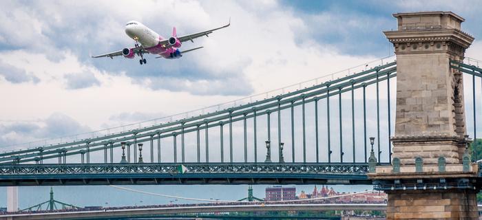 Samolot Wizz Air podczas Air Show w Budapeszcie
