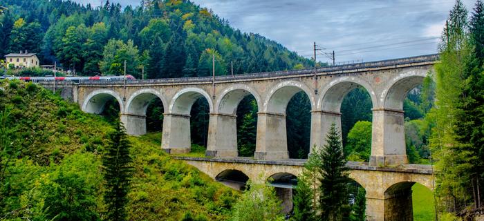Trasa kolejowa Semmering w Austrii