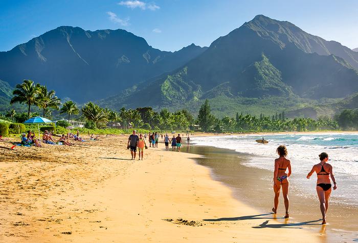 Na wyspie Kauai jest niemal 80 km piaszczystych plaż