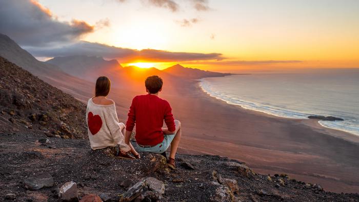 Wyspy Kanaryjskie: Fuerteventura o zachodzie słońca