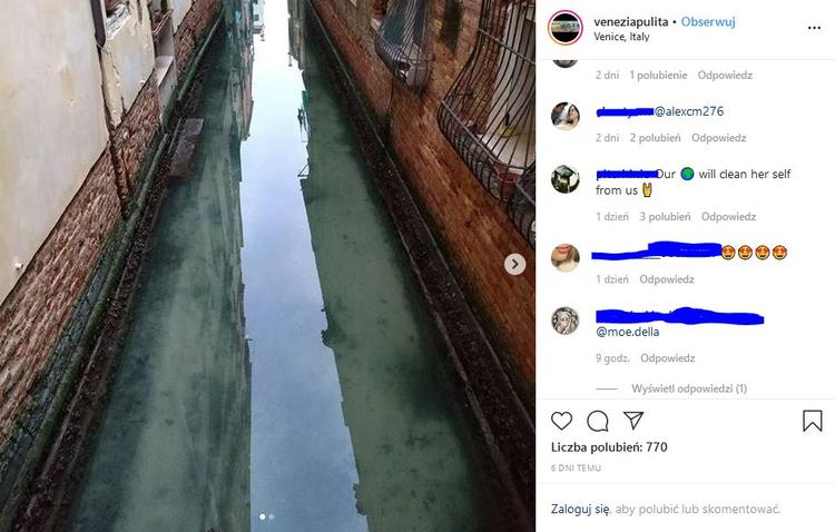 Czysta woda w Wenecji
