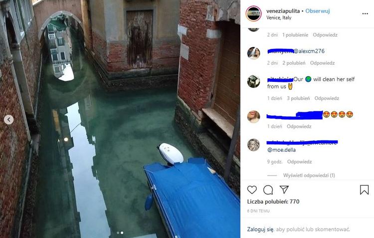 Czysta woda w Wenecji